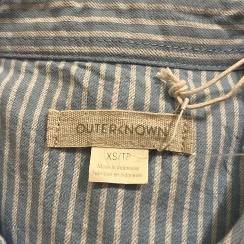 NWT Outerknown Azure Blue Pinstripe Jumpsuit Blue Size XS