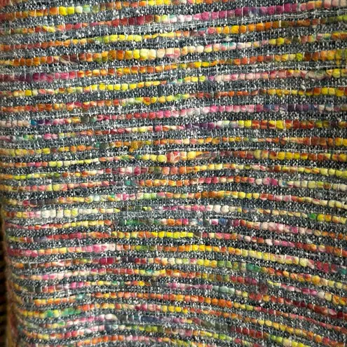 V.P. Collections Handwoven Silk Open Front Blazer Jacket Women’s Size Medium NWT Yellow