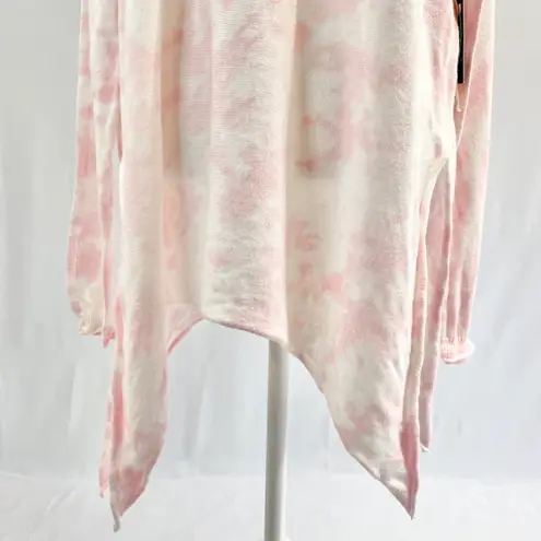 Cloth by Design New Convertible Side Slit Sweater Tie Dye Pink White