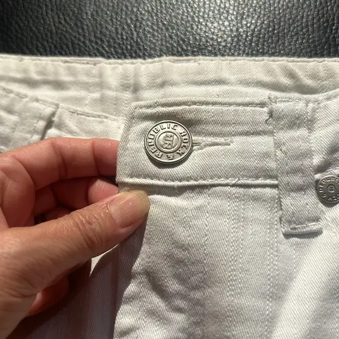 Victoria Beckham white denim skirt