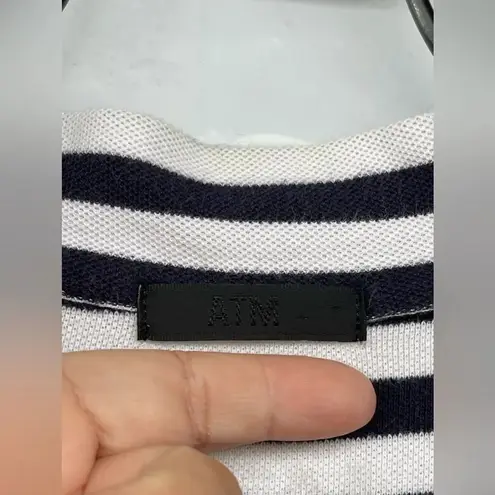 ATM Anthony Thomas Melillo Navy Striped Pima Cotton Dress xs Blue