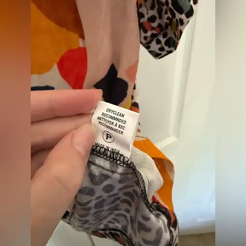 Anthropologie Conditions Apply  Elsa Contrast Top Cheetah Print Puff Sleeve XS - Image 7