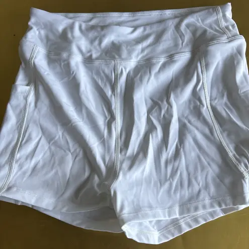 Halara V Neck White Tennis Dress With Detachable Shorts Size Small NEW