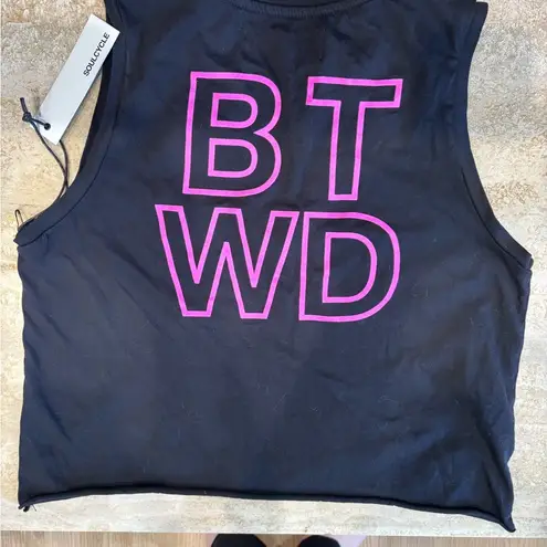 SoulCycle Black and Pink Crop Muscle Tee size XS