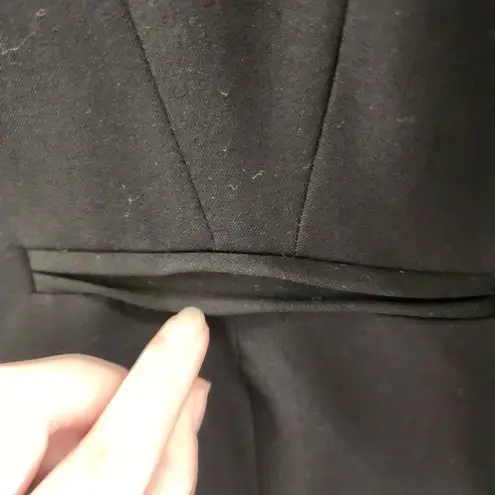 Bisou Bisou Michele Bohbot Ruffle Collared Black Vest Sleek Waist Coat Sz Small