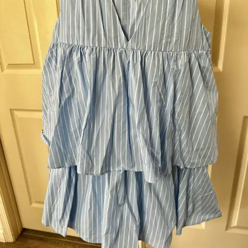 ZARA Trafaluc collection blue and white striped dress