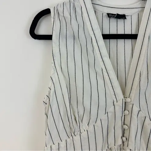 Nobody's Child Starlight Stripe Sleeveless Organic Cotton Maxi Dress In Ivory 8 White