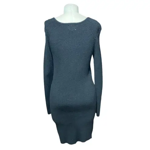 Torn By Ronny Kobo Cut Out Neckline Black Sweater Dress Size Large