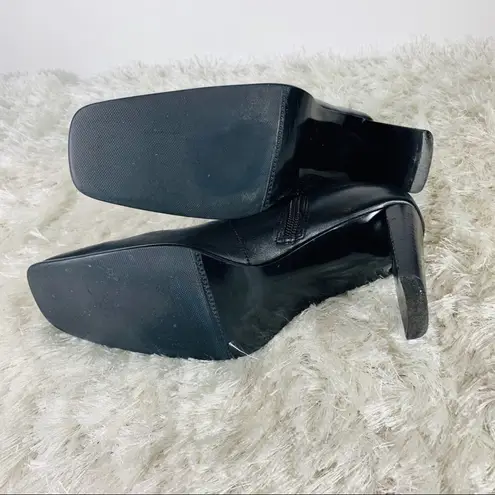 Apostrophe 90s Black Square Toe Bootie Sz 8 Brand