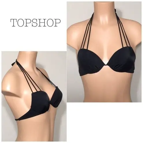 Topshop  black multi strap bikini top