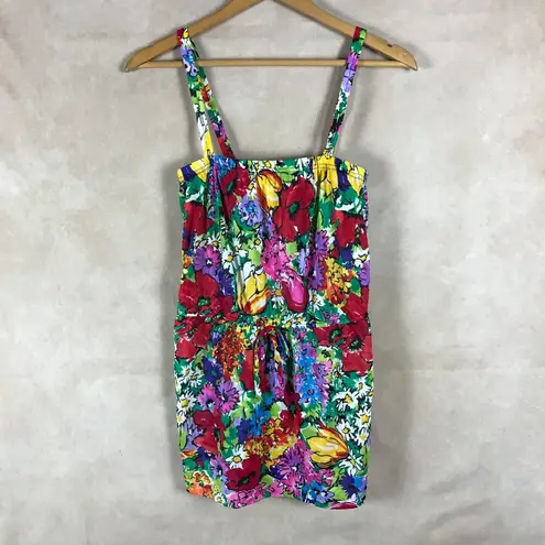 VINTAGE Floral Swim Dress Top Size 12 (34 Bra Cup)