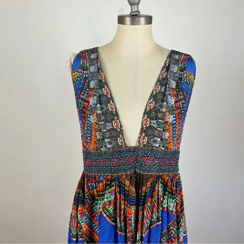 Camilla V Neck Short Dress in Ancient Paj Ndau