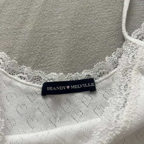 Brandy Melville skylar heart white tank