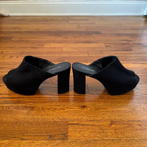 Charles by Charles David Charles by Charles David Women’s Black Suede Platform Peep Toe Heels Size 8.5