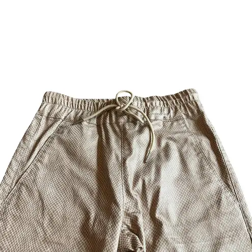 Bevy Flog Shely Bronze Snake Pants Drawstring Waist Full Length Size 25 Women's Tan