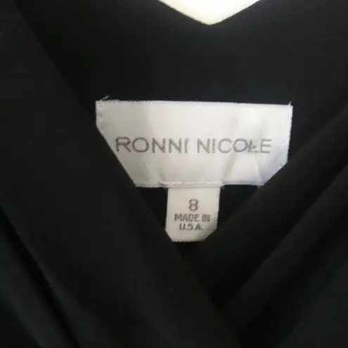 Ronni Nicole black dress gold chain detail Size 8