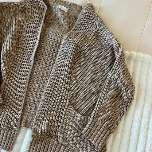 Lou & grey  Tan Knit Cardigan Sweater
