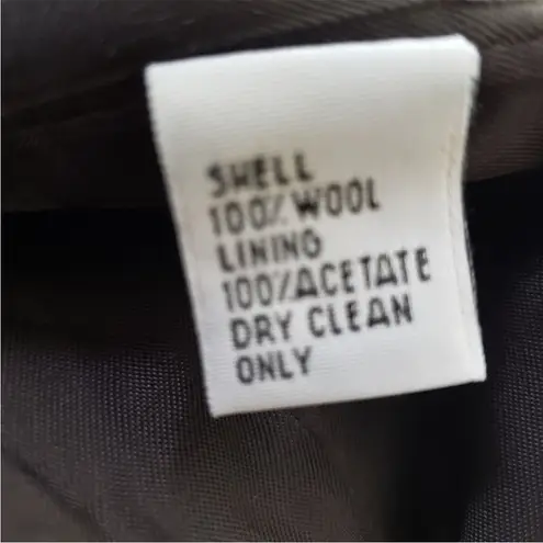 Vintage Blazer Talbots Size 10 Gray Wool Gold Buttons Equestrian Academia Long