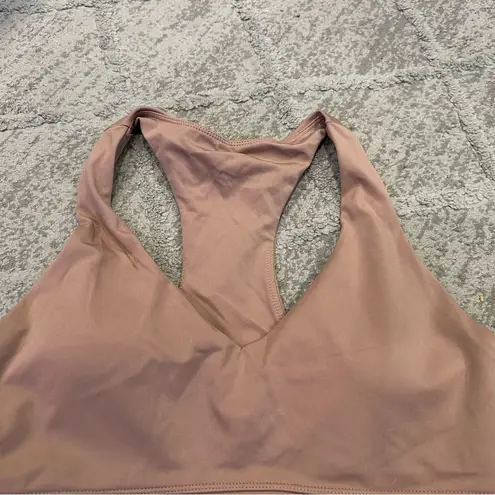 Balance Athletica  Light Pink Vneck Sports Bra Medium M