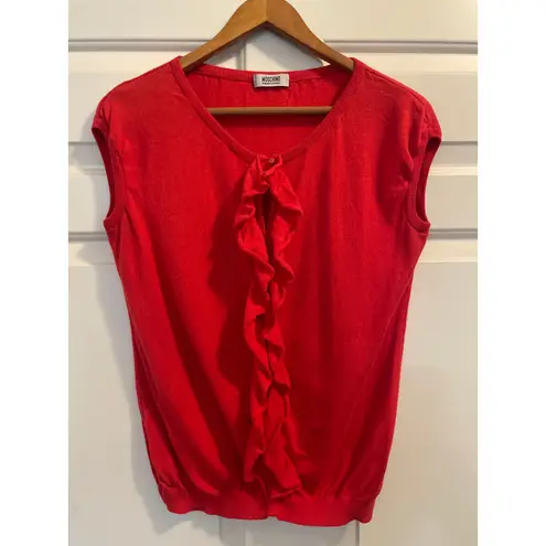 Moschino Cheap & Chic Ruffle Sweater Top AS-IS w/ FLAW Size 14 L Large TWEE PREP