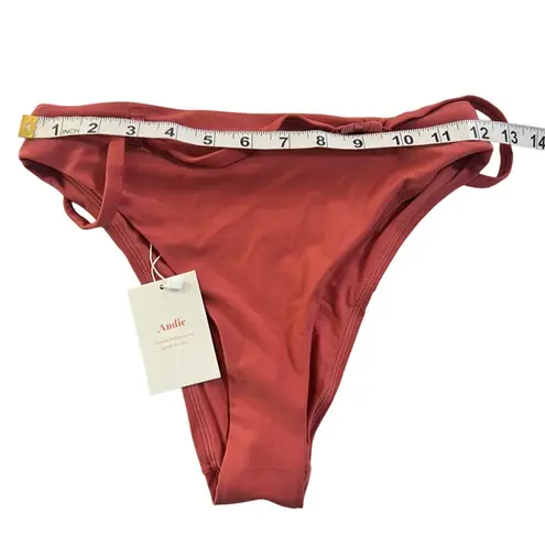 ANDIE NWT Swim Riviera High-Waisted Bikini Bottom Punch Orange XS Retro Fun