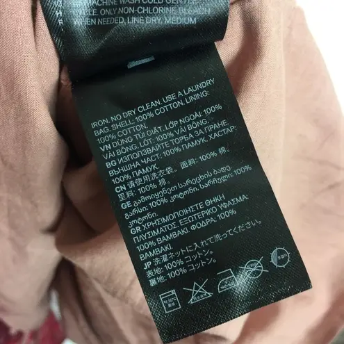 NWT Johanne Ortiz X H&M Maxi Dress XS Floral Eyelet Embroidered Ruffle Pink