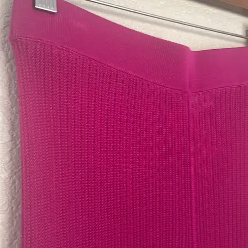 Cult Gaia Dalia Rib Knit Flared Pants Size Medium Pink