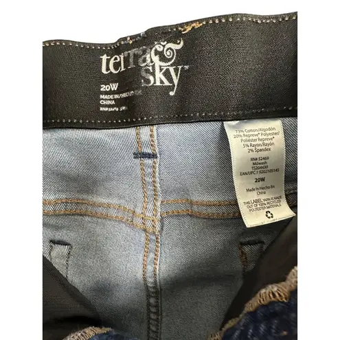 Terra & Sky Womens Pockets Zip Crop Jeans Size 20W