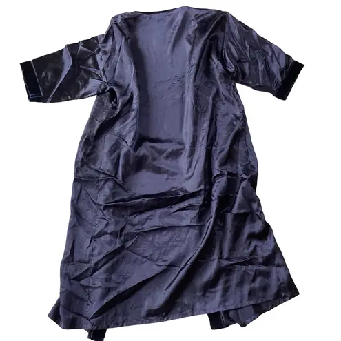 Labeaux Satin Robe Blue Size M