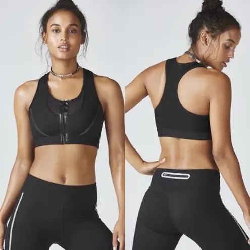 Fabletics NWT  Emmy zipper black sportsbra