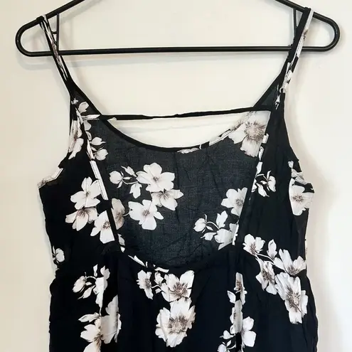 Brandy Melville  Black Floral Jada Mini Dress - One Size