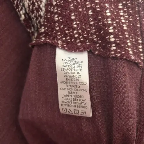 LOGO Lori Goldstein Cardigan Womens XL Multicolor Mixed Media Drape Open Sweater