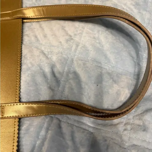 Neiman Marcus Gold Tote with Circular Design