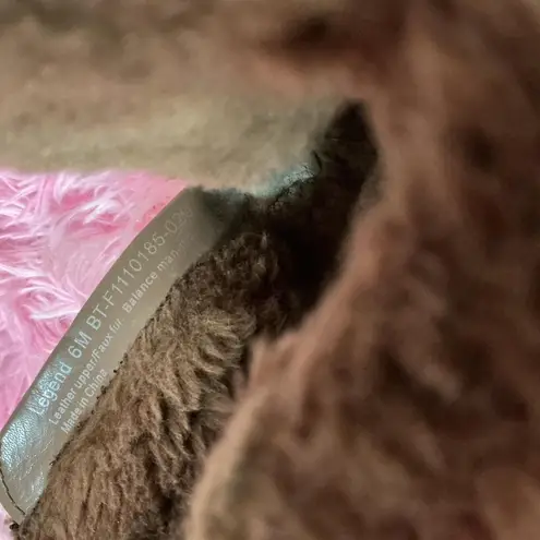 Bare Traps Legend Brown Leather Faux Fur Trim Ankle Winter Boots Women's