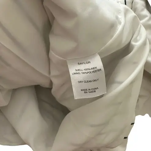 Saylor Linen Striped High Waist Shorts with Belt Sz M