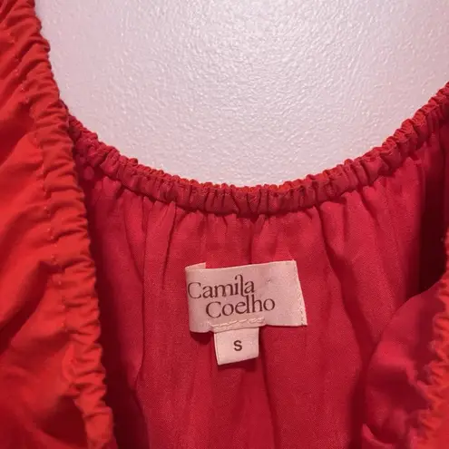 Camila Coelho Red Archer Off Shoulder Mini Dress Size Small