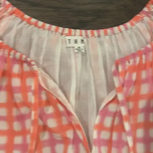 THML Pink/Orange/White Patterned Dress Sz M