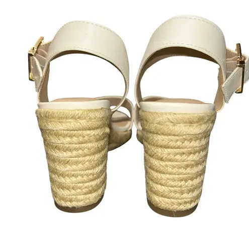 Life Stride Tango Wedge Sandals Comfort Memory Foam Buckle strap Size 9.5 white