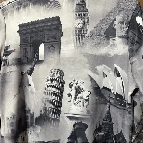 New Look  Black and White Architectural Print Blouse UK 18/US 14