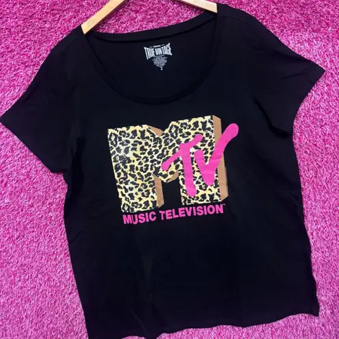 MTV Jersey Shore Style Leopard print logo Tshirt plus size 2