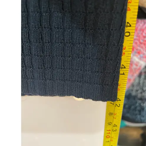 MM.LaFleur M.M.LaFleur Lydia Ribbed Knit Short Sleeve Midi Dress Teal Blue Size L Office - Image 6