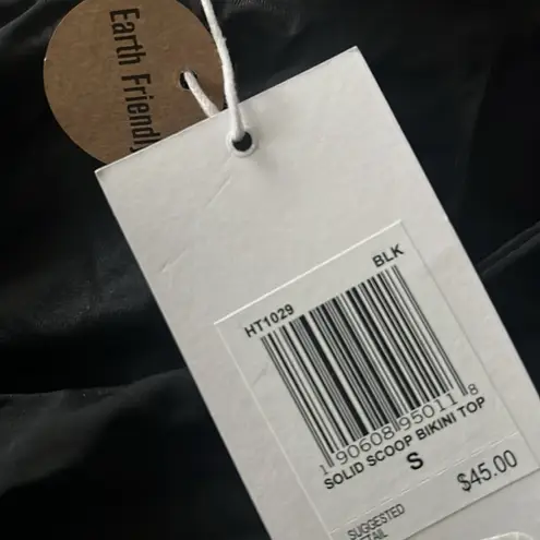 Hurley  Standard Scoop Bikini Top in Black, Size S NEW w/Tag