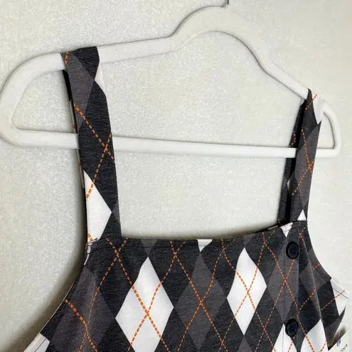Arizona Jeans Arizona Jean Co. Argyle Mini Tank Dress XL Gray Sleeveless Jumper Academia New