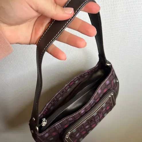 Liz & Co Brown Y2K Short Shoulder Bag Purse Zipper Pocket Preppy Casual