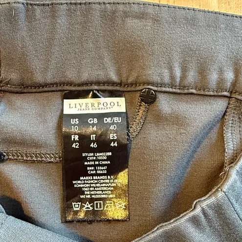 Liverpool Jeans Company Liverpool Mid-Rise Kimberly Pull-On Bootcut Gray Ponte Knit Pants, 10 / 30