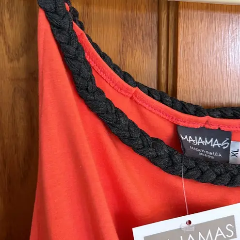 MAJAMAS NWT maternity nursing tank top coral braided neck size XL Pink