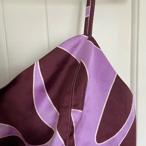 House of Harlow 1960 women’s burgundy purple patterned tank top — large