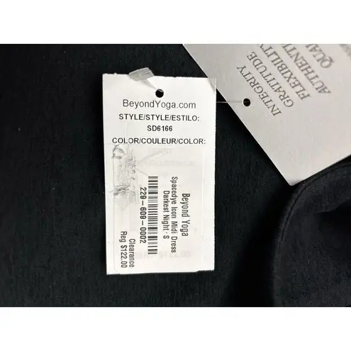 Beyond Yoga Spacedye Icon Midi Dress Sleeveless Color Darkest Night Black Sz S