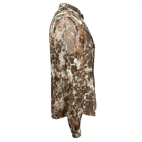 Coldwater Creek Women's Blouse Size S Brown Floral