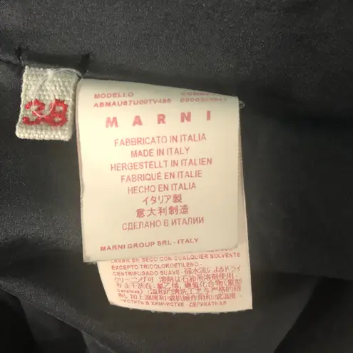 MARNI Dress Womens 38 Silk Dark Floral Party Event Cocktail Wedding Guest Modest Black Size undefined